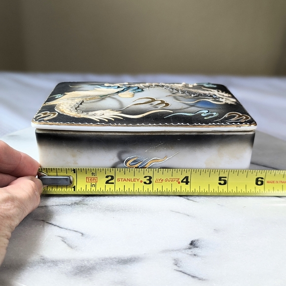 Vintage Acra China Dragonware Trinket Jewelry Box And Ashtray Moriage - Picture 11 of 12